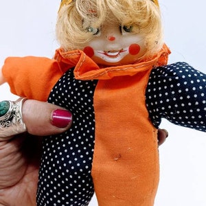 80s Jester Clown Child Doll, Vintage Clown Dolls, Vintage Jester Dolls, Retro Clown, Clown Kid Doll, 1980s Dolls