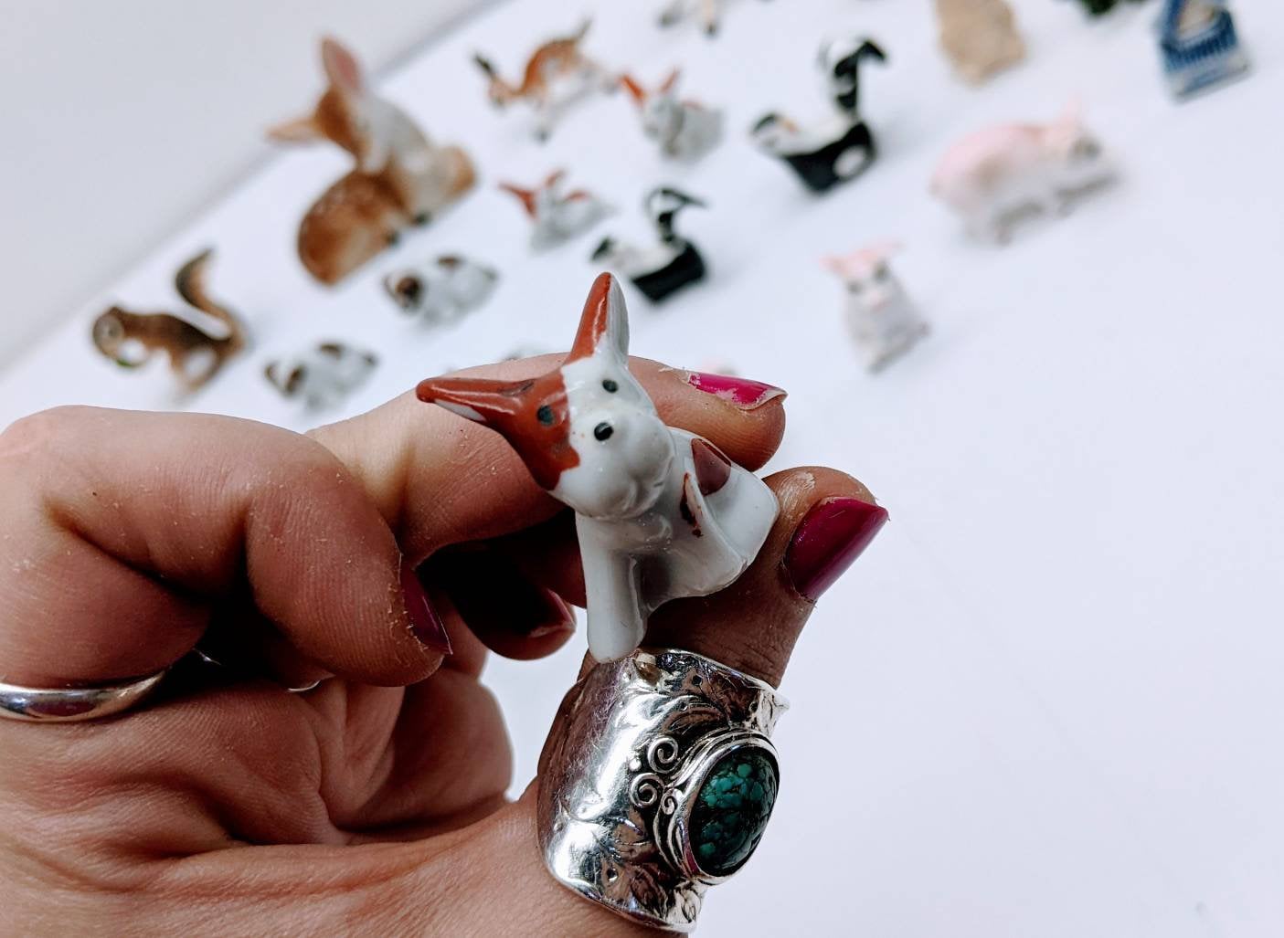 Miniature Animal Sculptures, Vintage Collectible Miniature