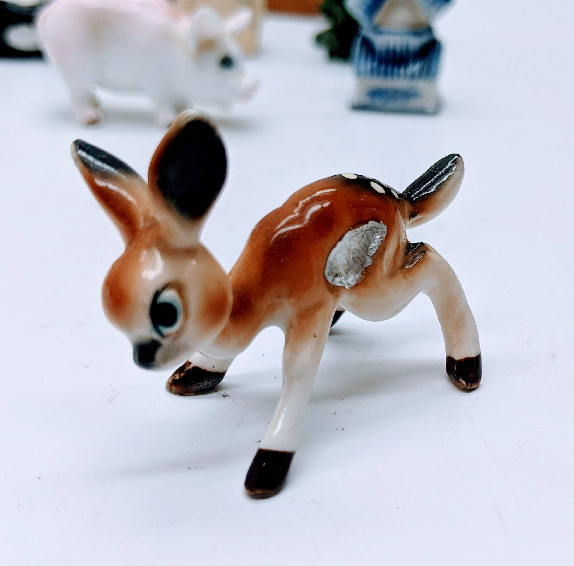 Cadeaux de Noël Simulation Mini Lapin Modèle Animal Figure Lièvre Figurine  Home Decor Miniature