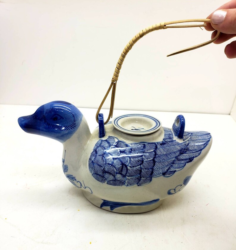 Chinese Teapot Porcelain Duck Teapot Etsy