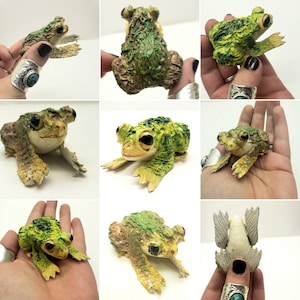 Miniature Wooden Frog, Miniature Animals, Miniature Wooden Animals, Mini Wooden Garden Frogs, Vintage Wood Frog Cute