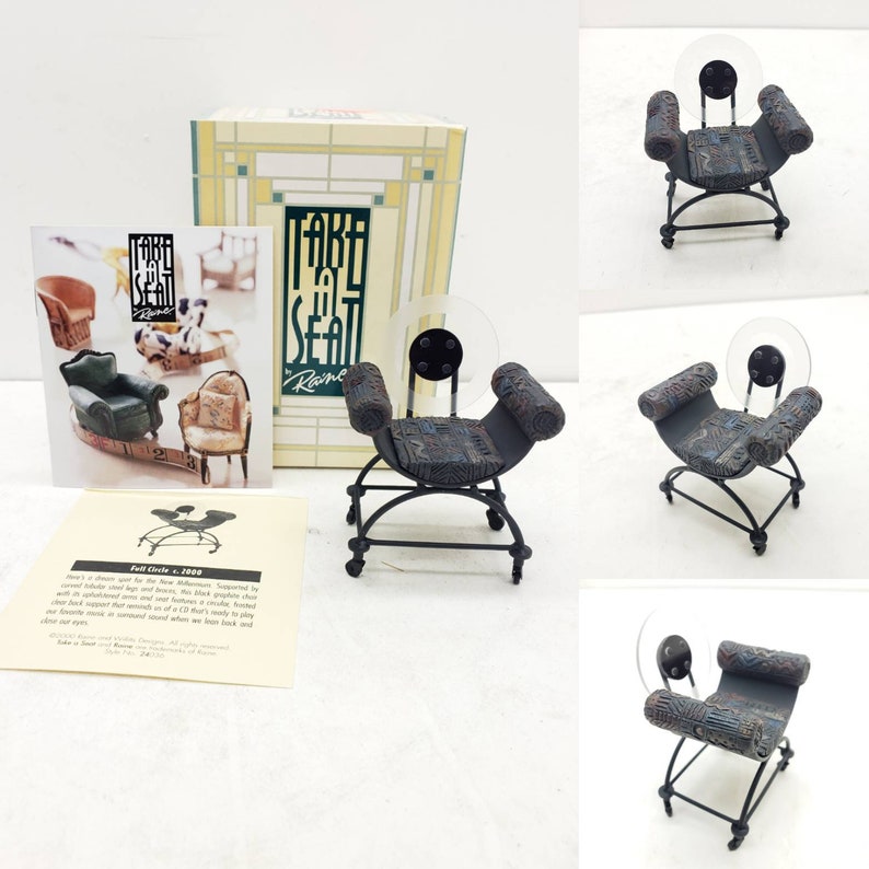 Dollhouse Miniature Furniture Office Home Modern White Vinyl Relaxing Chair 1:12