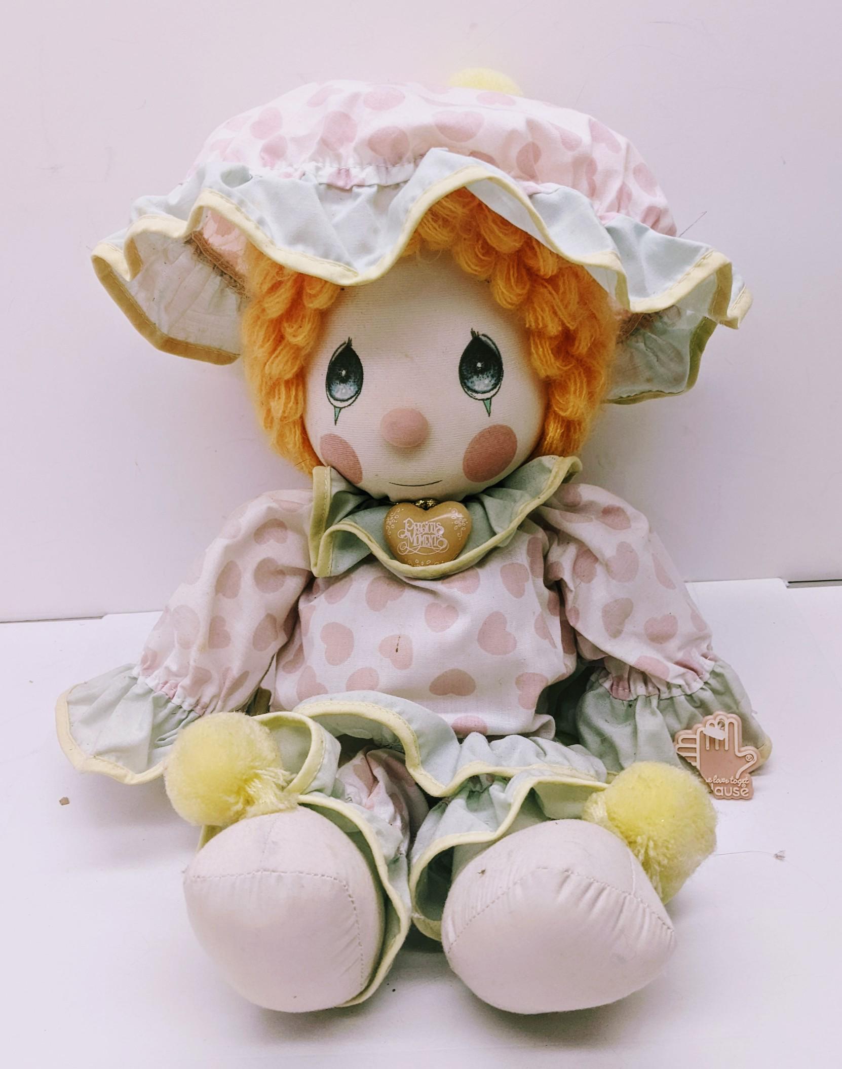 Vintage Precious Moments Plush Clown Stuffed Toy 12” Collectible