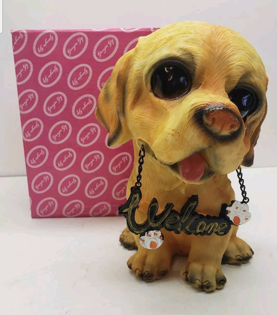 Vintage 1999 Golden Retriever Adorable Puppy With Big Eyes Welcome ...