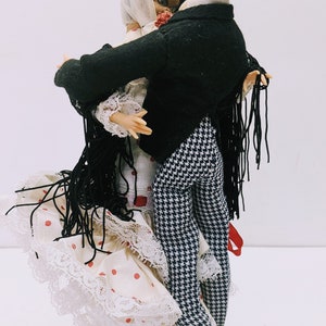 Vtg Male and Female Flamenco Dancers Spanish Doll, Spain Flamenco Dancing Cloth Dolls, Ornate Flamenco Spainish Figures, Rare Flamenco