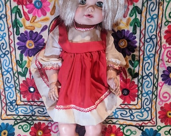 1961 Mechanical Madame Alexander Large Soft Plastic Doll ,Vintage Madame Alexander Doll, Vintage Rare Madame Alexander Doll As is Condition