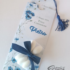 Segnalibro con confetti Prima Comunione