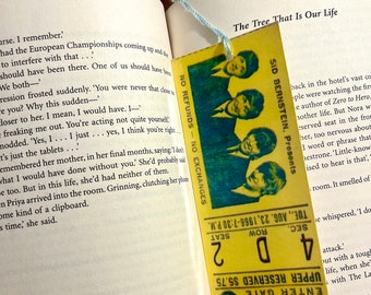 The Beatles Ticket Stub Bookmark - 70s musician vintage retro band club album song lyric book nerd worm John Lennon Paul McCartney Ringo UK