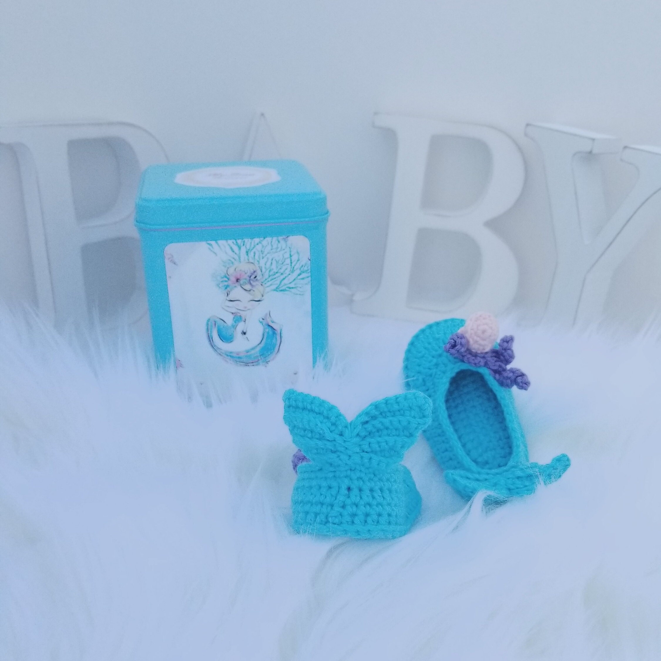 Mermaid Slippers Baby Girl Crib Shoes Newborn Crochet Etsy