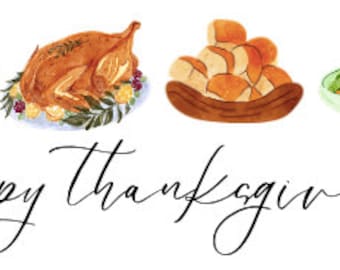 Comida feliz de Acción de Gracias y cursiva SVG, PNG, archivo digital