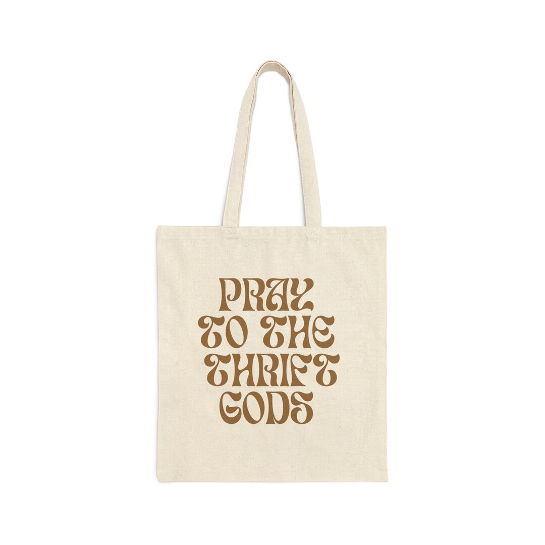 Thrift Bag Shopping Reusable Cotton Canvas Tote Bag Etsy