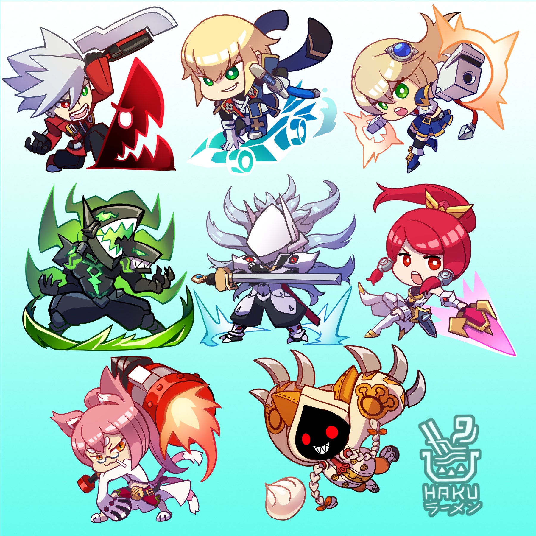 キーホルダー・アクリルキーホルダー BLAZBLUE Ky Kiske & Robo-Ky - Acrylic Key Chain - BLAZBLUE (GUILTY