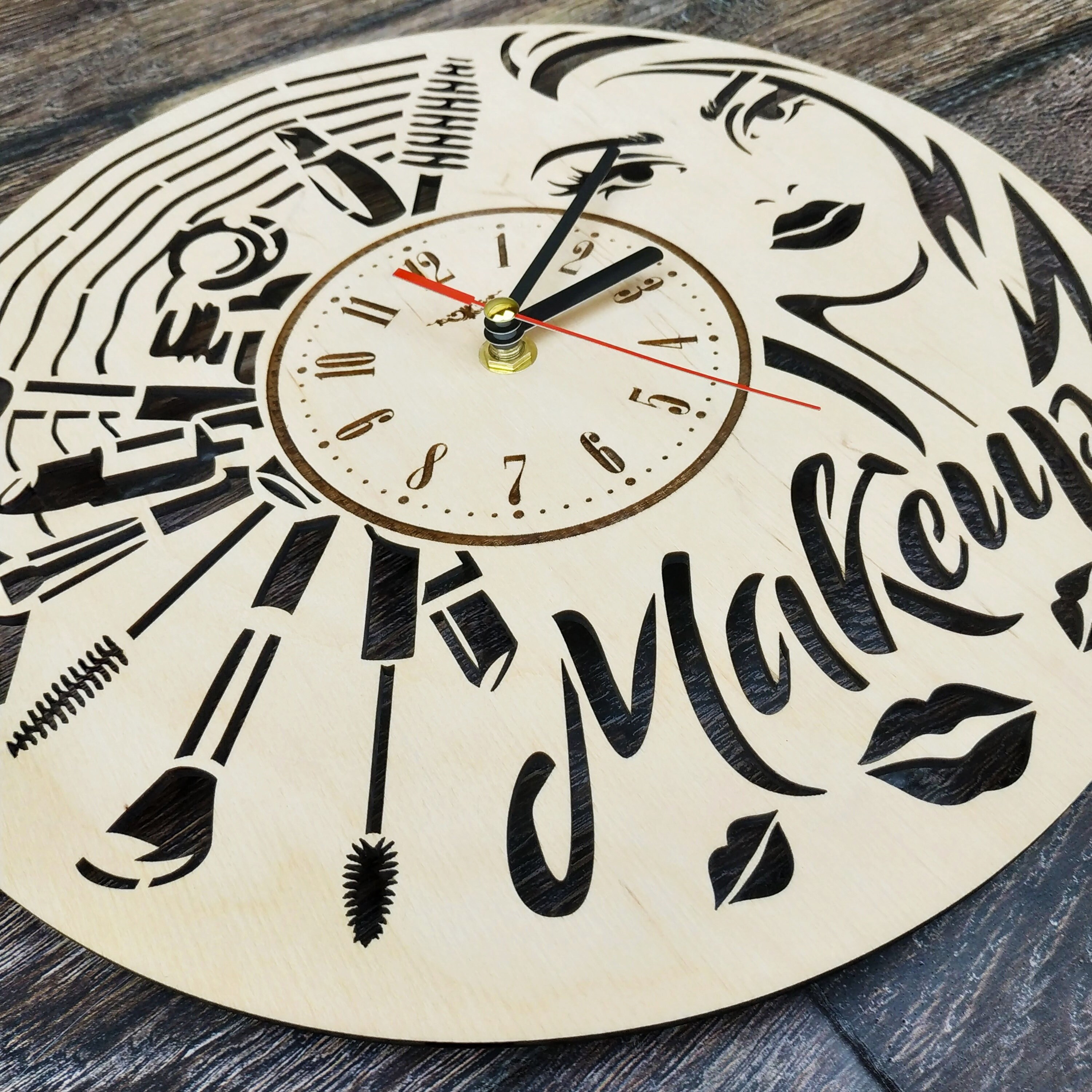 BEAUTY MAKEUP SALON Wall Clock Makeup Gifts for Woman Friends Etsy