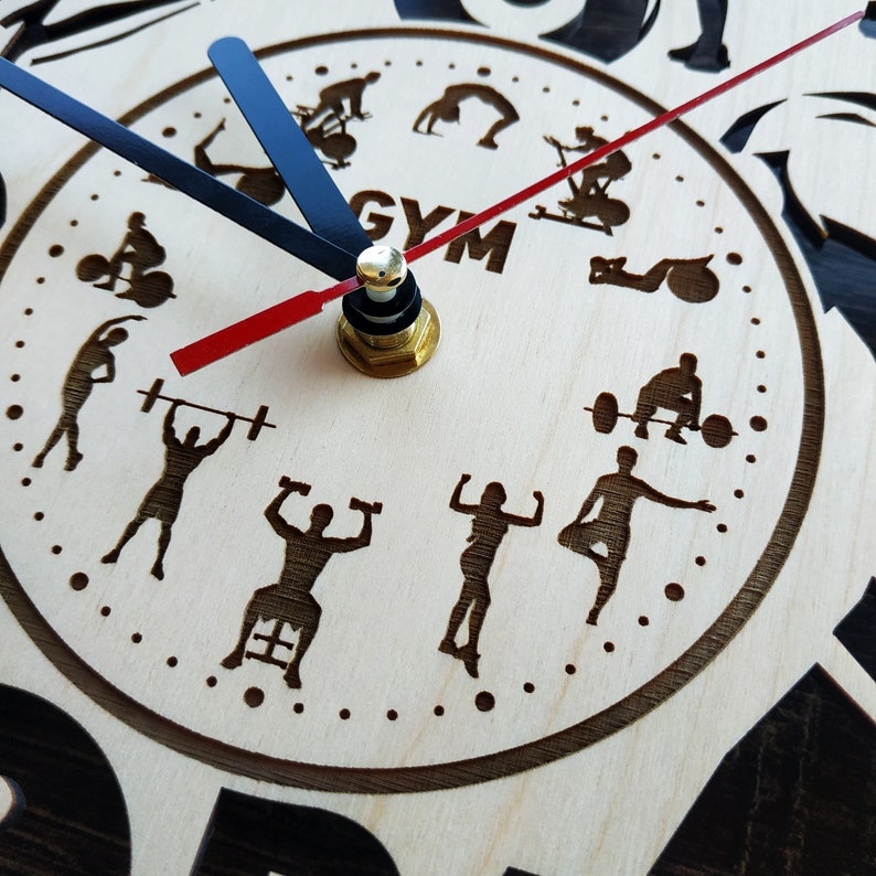 GYM Sports Wall Clock Gym Wall Art Fitness Wall Decor for Etsy