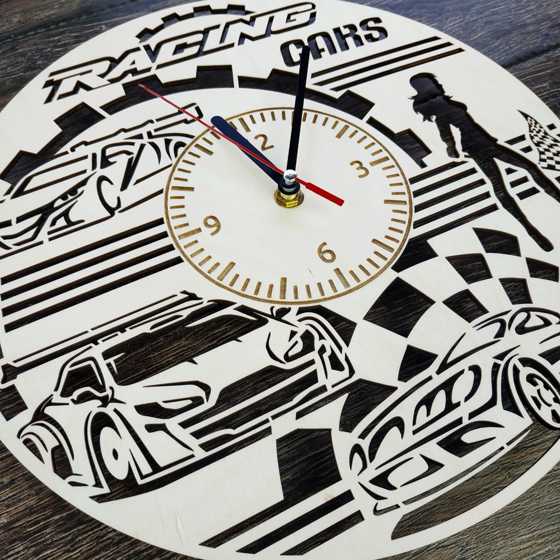 CAR RACING Wall Clock Wood Art Unique Gift Idea For Woman Men Etsy