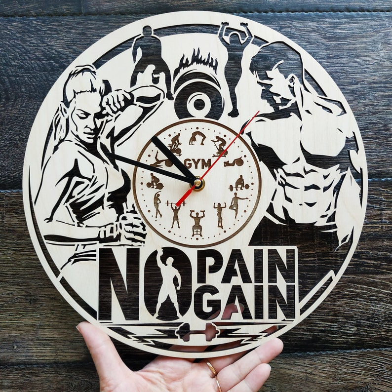 GYM Sports Wall Clock Gym Wall Art Fitness Wall Decor for Etsy