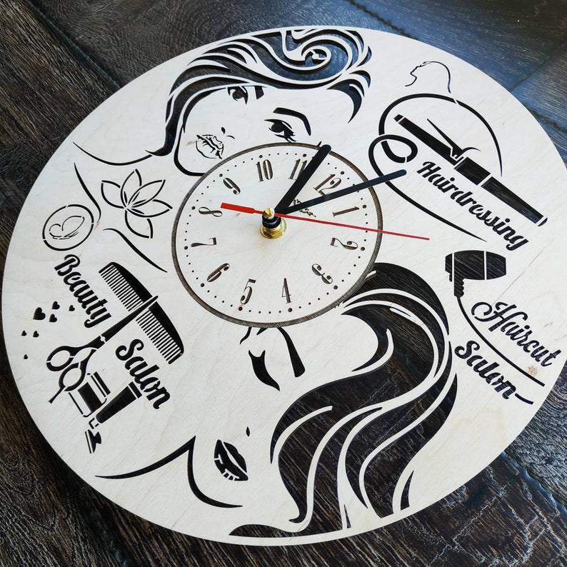 HAIRDRESSER Wall Art Clock Home Kitchen Living Room Decor Etsy