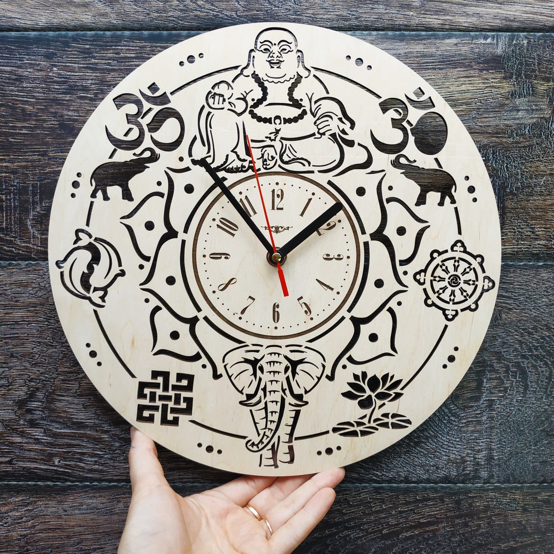BUDDHISM Wall Art Clock Tantric Buddhism Home Kitchen Room Etsy