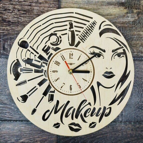 Beauty Makeup Salon Wall Clock Makeup Gifts For Woman Friends Etsy