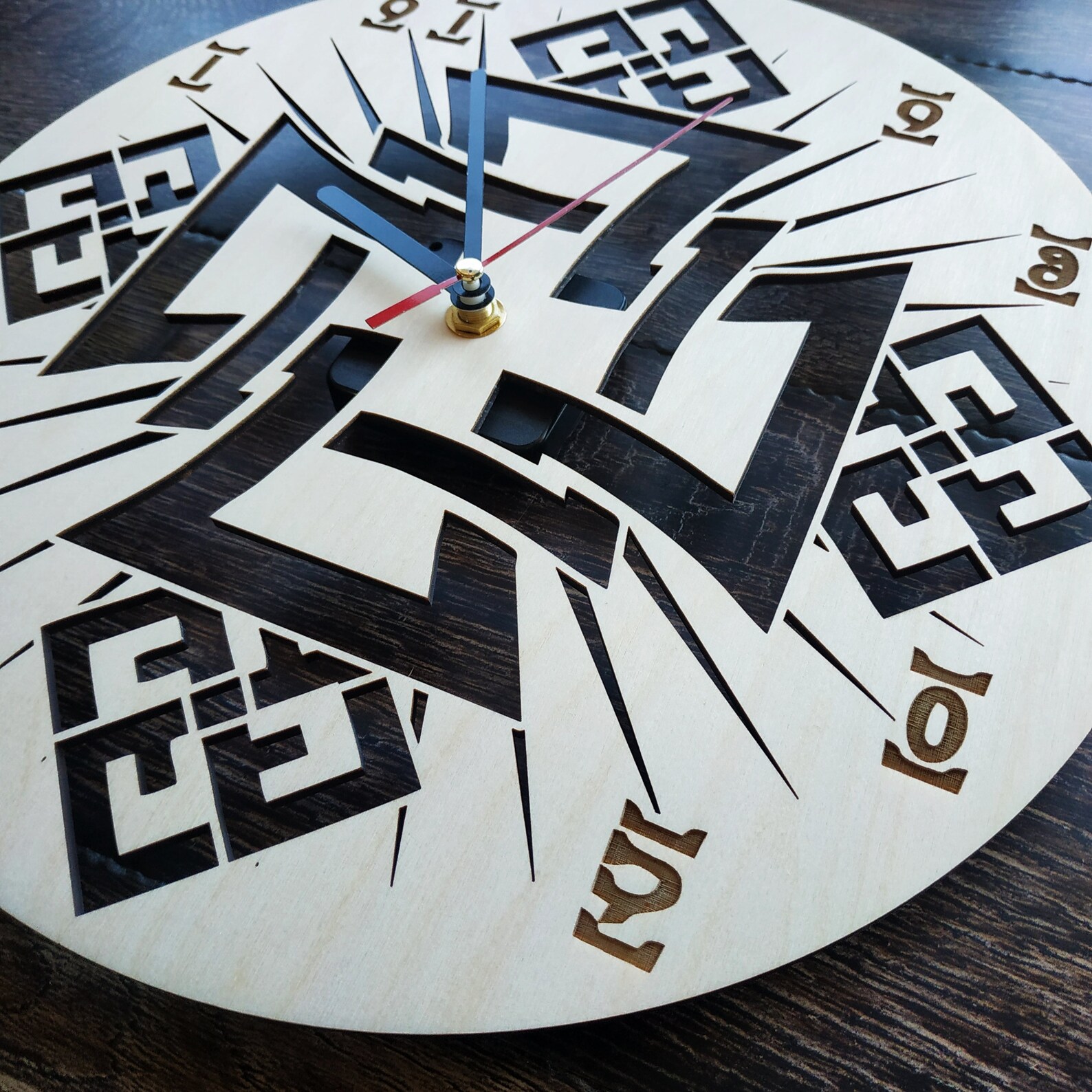 Ethiopian CROSS TIME SYMBOL Wall Clock Unique Gift Idea for Etsy