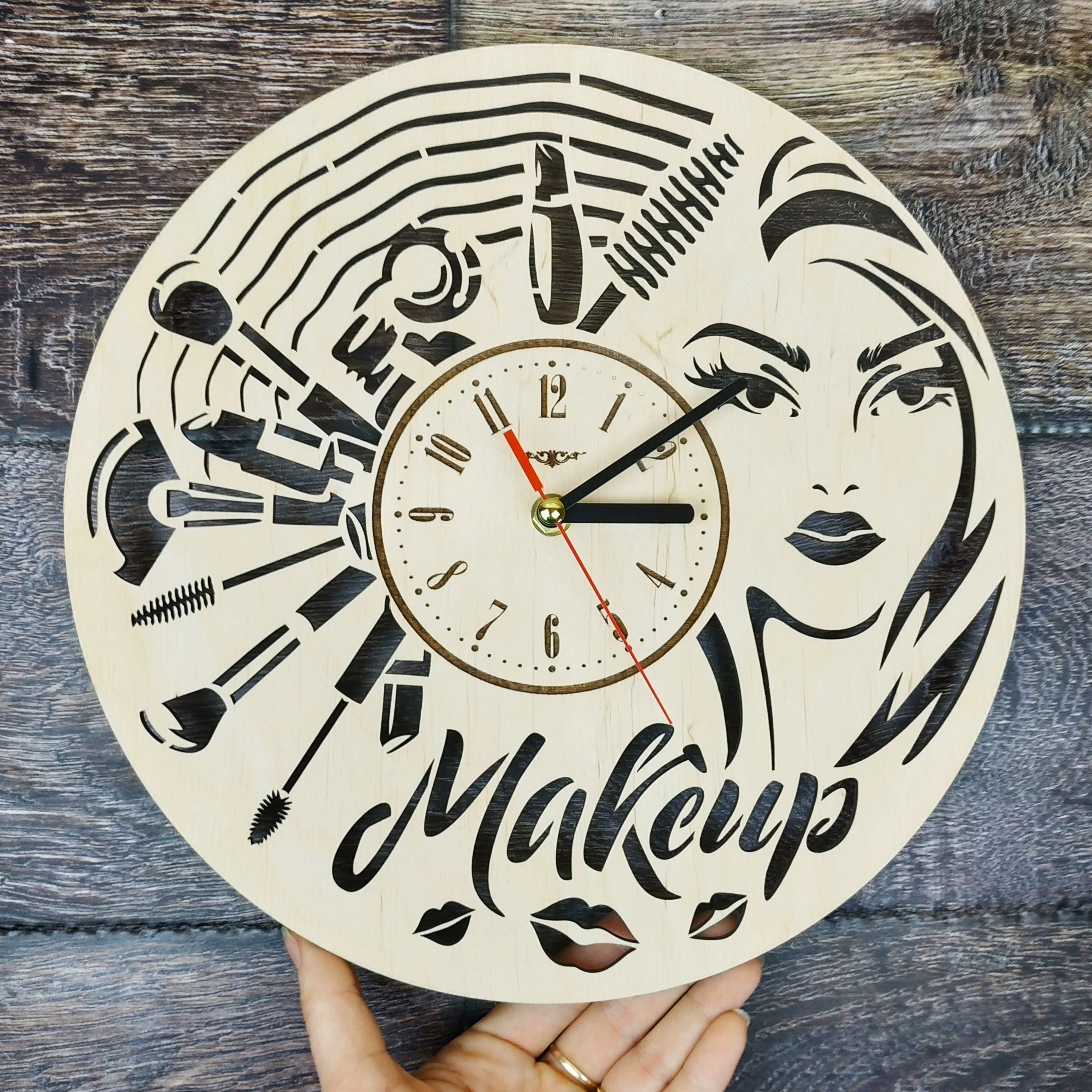 BEAUTY MAKEUP SALON Wall Clock Makeup Gifts for Woman Friends Etsy