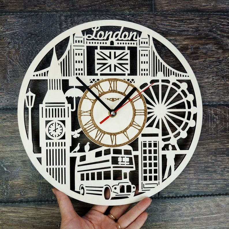 LONDON pared reloj Gran Bretaña hogar sala de estar cocina | Etsy