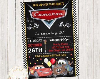 Cars Birthday Invitation, Cars Party Invitation, Cars Birthday Bash Invitation, Cars Invitation, Cars Party, Printable Digital File.