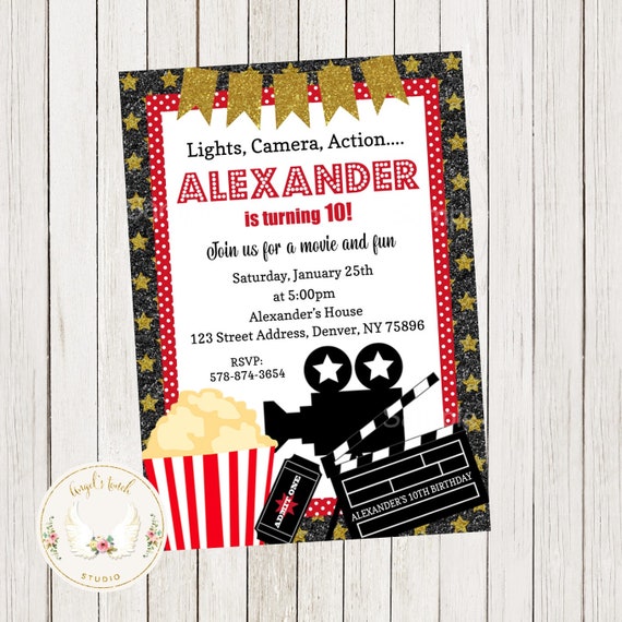 Invito per il compleanno del film, invito al film, invito alla
