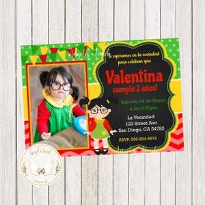 La Chilindrina Birthday Invitation, La Chilindrina Invitation, Invitación cumpleaños La Chilindrina, Printable Invitation, Digital File.