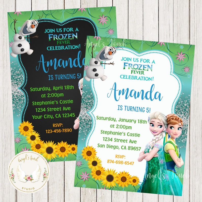 Frozen Fever Birthday Invitation Frozen Fever Party | Etsy