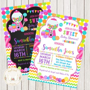Candyland Baby Shower Invitation, Candyland Baby Shower Invitation, Candy Land Baby Shower Invititation, Printable Invitation, Digital File