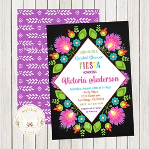 Bridal Shower Fiesta Invitation, Fiesta Party Invitation, Mexican Fiesta Bridal Party Invitation, Fiesta Mexicana Printable Digital File
