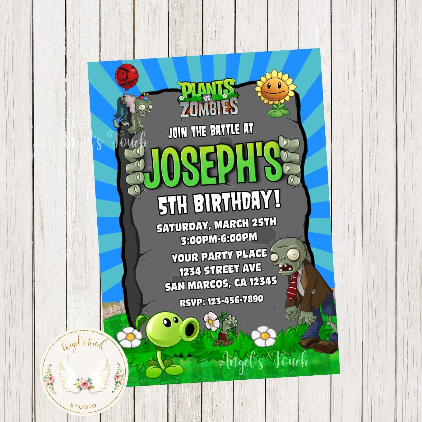 Musings of an Average Mom: Plants vs. Zombies Invitations