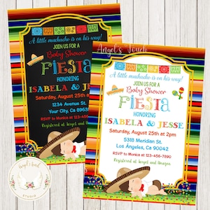 Fiesta Baby Shower Invitation, Fiesta Mexicana Boy Baby Shower Invitation, Boy Baby Shower Invitation, Printable Invitation, Digital File