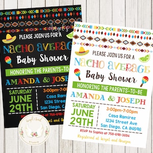 Fiesta Baby Shower Invitation, Fiesta Nacho Average Baby Shower Invitation, Boy Baby Shower Invititation, Printable Invitation, Digital File