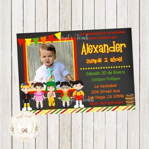 El Chavo Birthday Invitation, La Vecindad del el Chavo del 8, Invitación cumpleaños El Chavo del Ocho, Printable Invitation, Digital File.