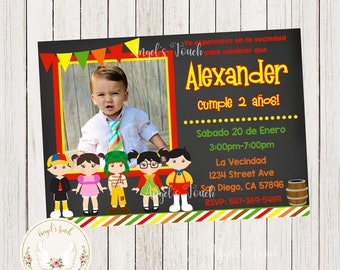 El Chavo Birthday Invitation, La Vecindad del el Chavo del 8, Invitación cumpleaños El Chavo del Ocho, Printable Invitation, Digital File.