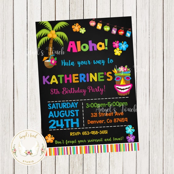 Aloha Luau Geburtstagseinladungen – 20 Stück, 10,2x15,2 Cm, Tropisches Design Mit Umschlägen