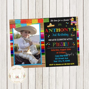 Fiesta Birthday Invitation, Fiesta Party Invitation, Mexican Fiesta Chalk Invitation, Invitación Fiesta Mexicana, Printable Digital File