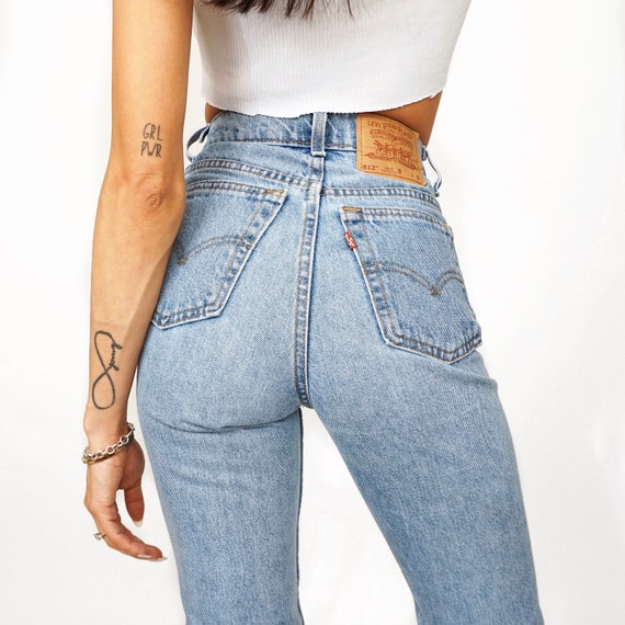 levis 512 high waisted jeans