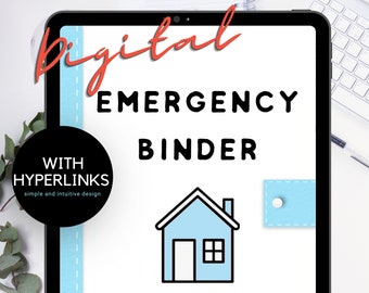 Digital In Case of Emergency Binder, Goodnotes Planner, Document Organizer, Family Disaster Plan, Emergency Preparedness, Crisis Planner