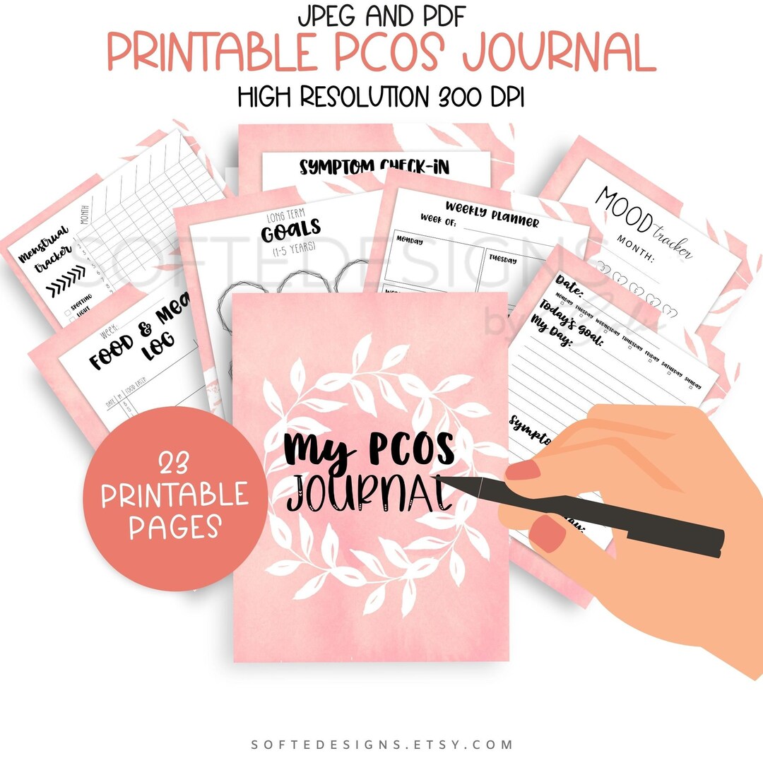 Pcos Worksheets.pdf PCOS Journal PRINTABLE Planner Mental and Physical Health Worksheet Set ...