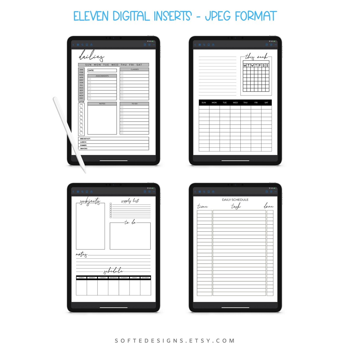Student planner printable academic planner college planner etsy