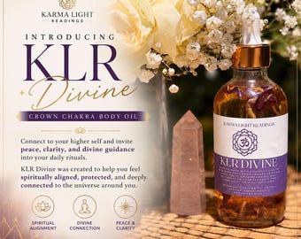 Olio corpo rituale KLR per il chakra della corona divina