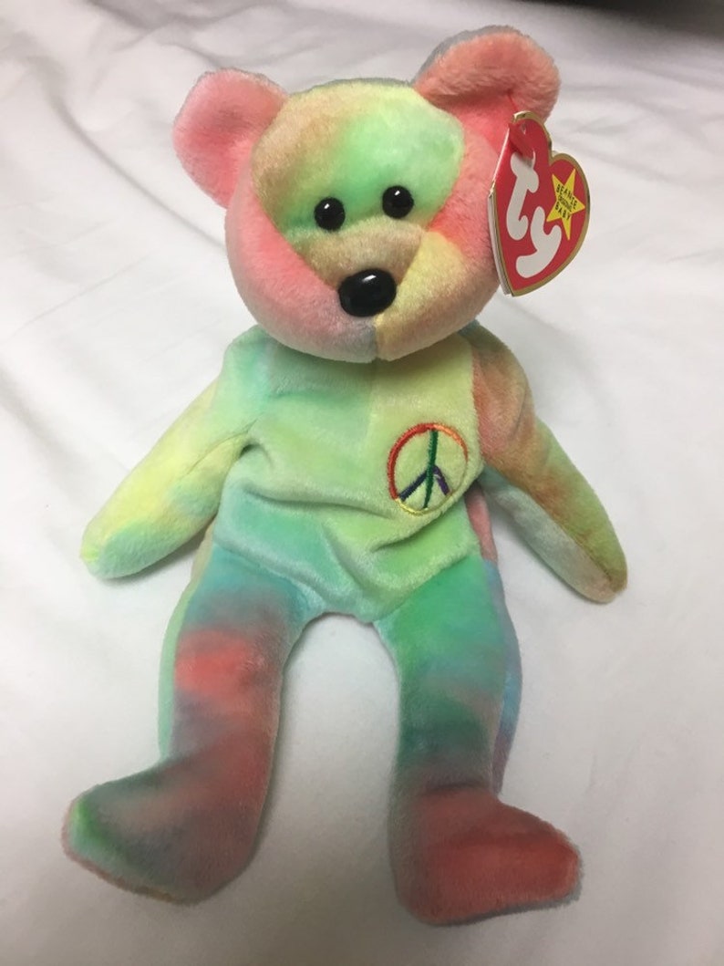 Extremely rare 1996 Peace Beanie Baby | Etsy