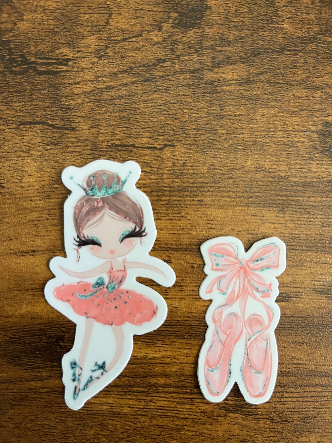 Brown-haired Ballerina Decal + Ballet Shoes – Waterproof Vinyl Sticker ...