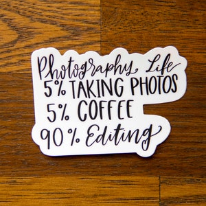 Sticker Photograph Life - Sticker pour photographe imperméable - Parfait pour les bouteilles d'eau chaude, les ordinateurs portables et les voitures