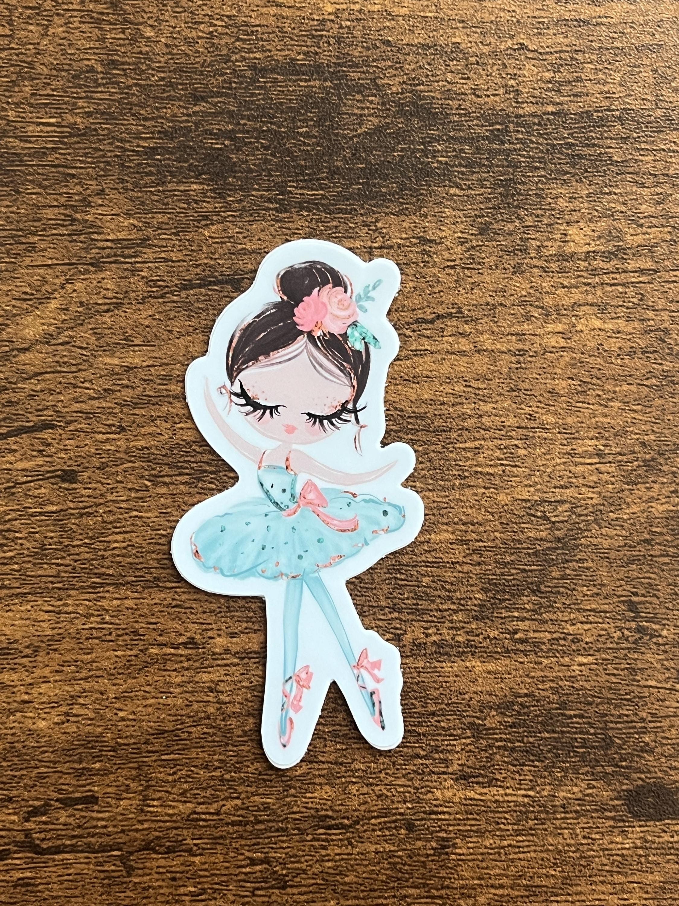 Brown Haired Ballerina Decal - Waterproof Vinyl Sticker for Ballet ...