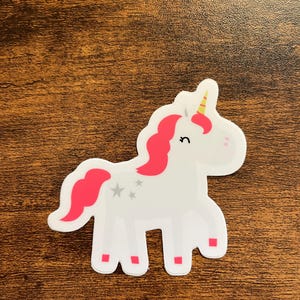 Pink Mane Unicorn Decal – Magical Waterproof Sticker – Perfect for Hydroflasks, Laptops, and Cars