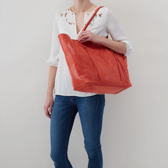 NWT Brand New Hobo Kingston Tote Lava Red Women Bag Retired Design